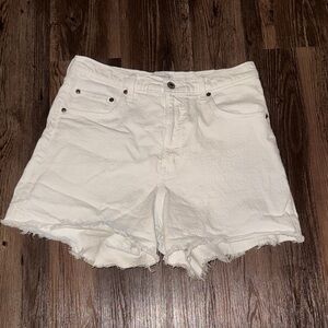 Abercrombie & Fitch White Jean Shorts